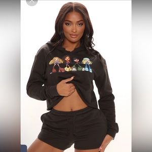 Bratz Shorts & Cropped Hoodie Set